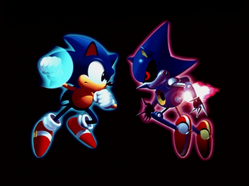 Sonic Vs Metal Sonic - HD Wallpaper 