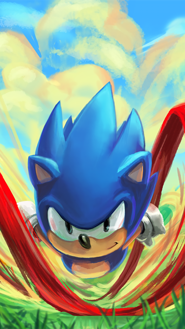 classic sonic wallpaper on Sonic The Hedgehog Phone 750x1334 Wallpaper Teahub Io