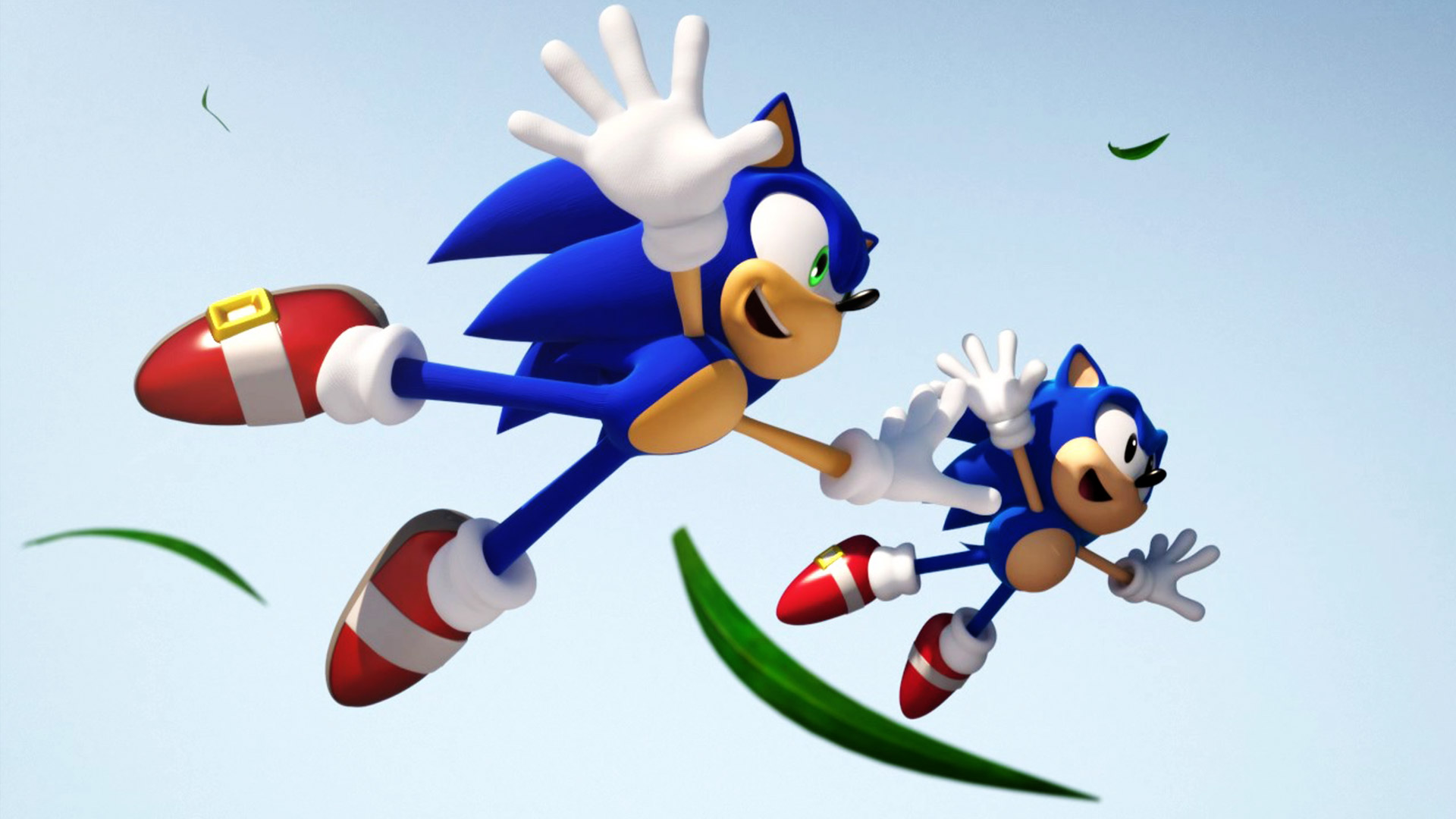Sonic Generations Wallpaper - Classic And Modern Sonic Comic - HD Wallpaper 