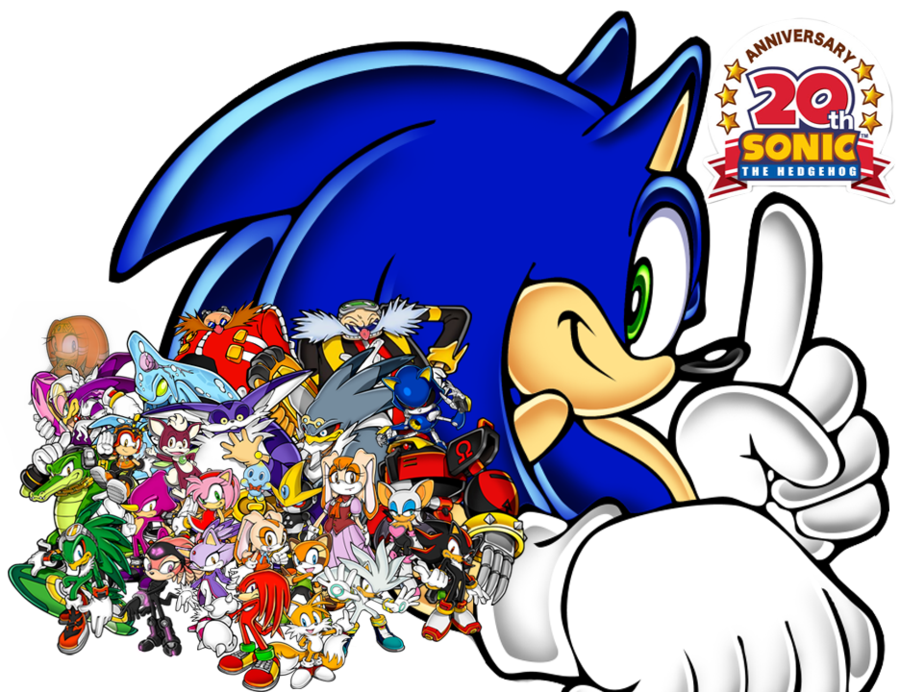 Sonic The Hedgehog - Sonic The Hedgehog 20th Anniversary Logo - HD Wallpaper 
