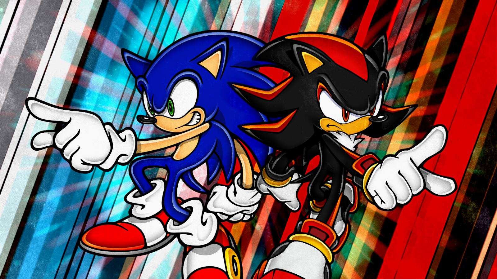Sonic And Shadow Wallpaper - Sonic Y Shadow Pc Wallpapers Hd - HD Wallpaper 