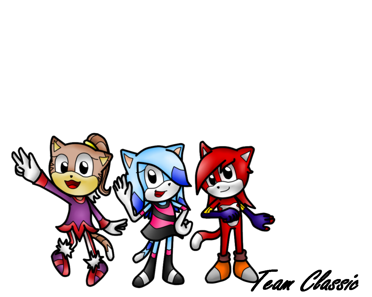 Team Classic - Classic Sonic Fan Characters - HD Wallpaper 