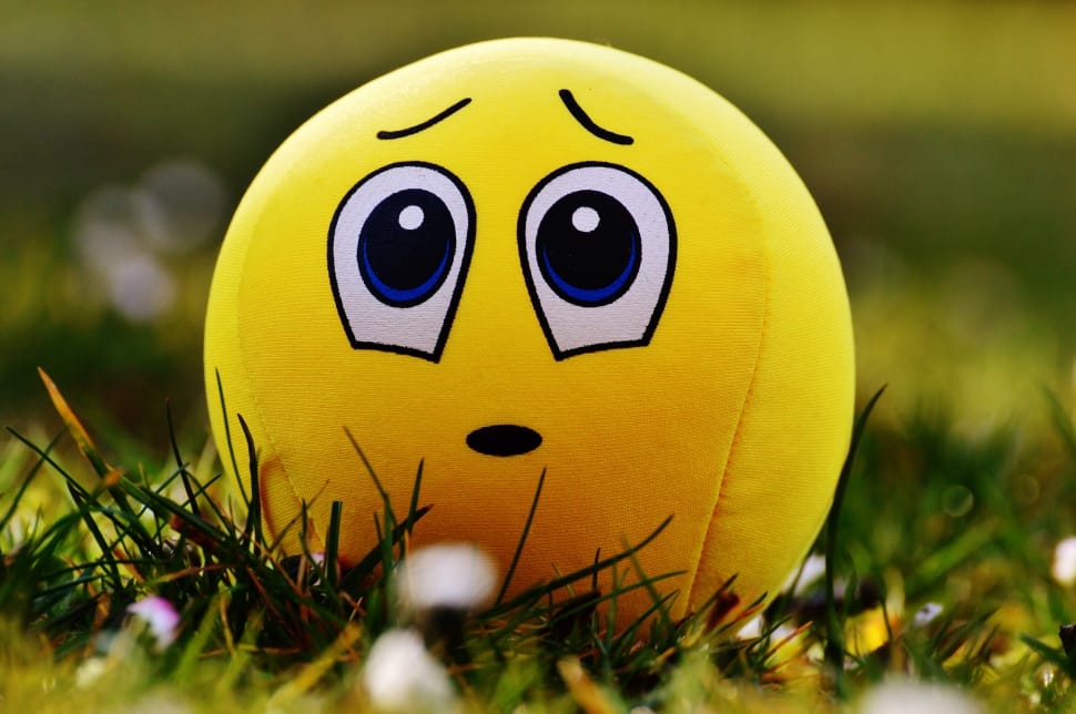 Yellow Sad Emoji Soft Toy Preview Sad Smiley Ball 970x644 Wallpaper Teahub Io