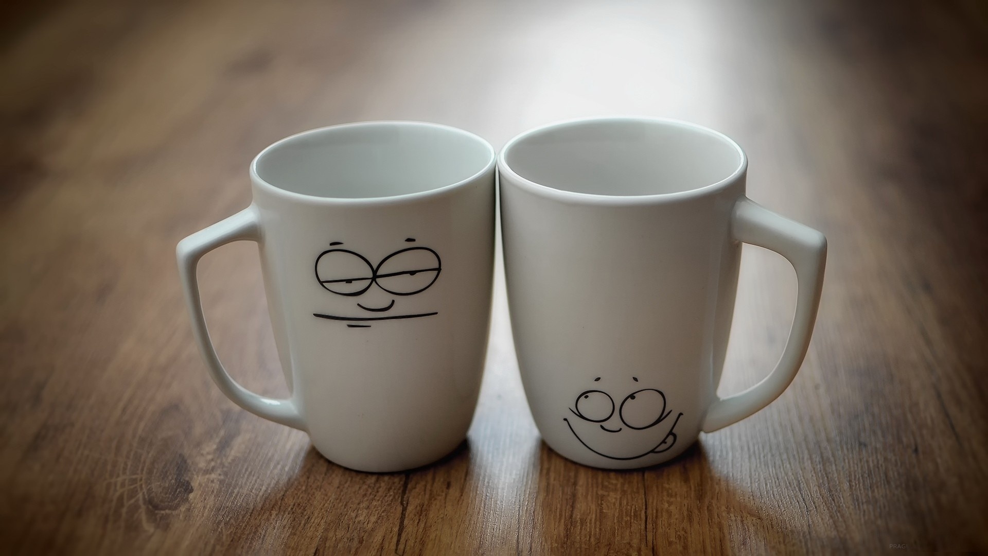 Wallpaper Two Cups, Mood, Smiley Face - Two Cups - HD Wallpaper 