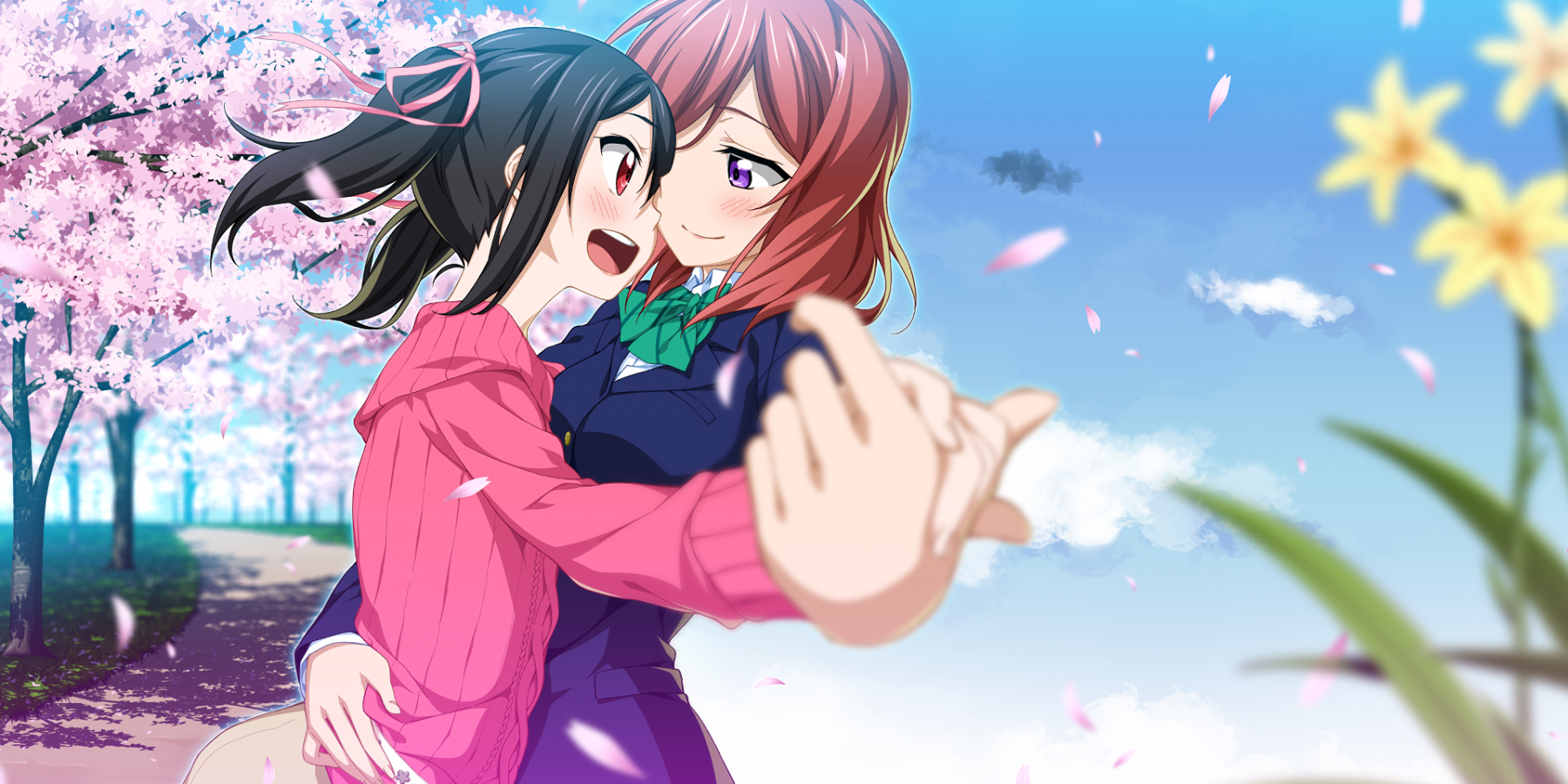 Love Live Yazawa Nico Nishikino Maki Dancing Sakura Nico Yazawa And Maki Nishikino 1800x900 Wallpaper Teahub Io Love Live Yazawa Nico Nishikino Maki Dancing Sakura Nico Yazawa And Maki Nishikino 1800x900 Wallpaper Teahub Io
