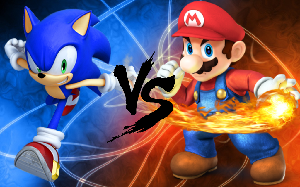 Sonic Vs - Super Mario Vs Wario - HD Wallpaper 