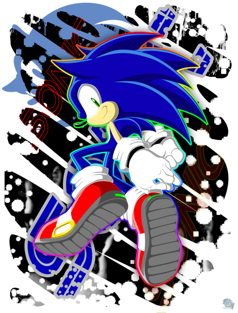 Im Blue - Sonic The Hedgehog Graffiti - HD Wallpaper 