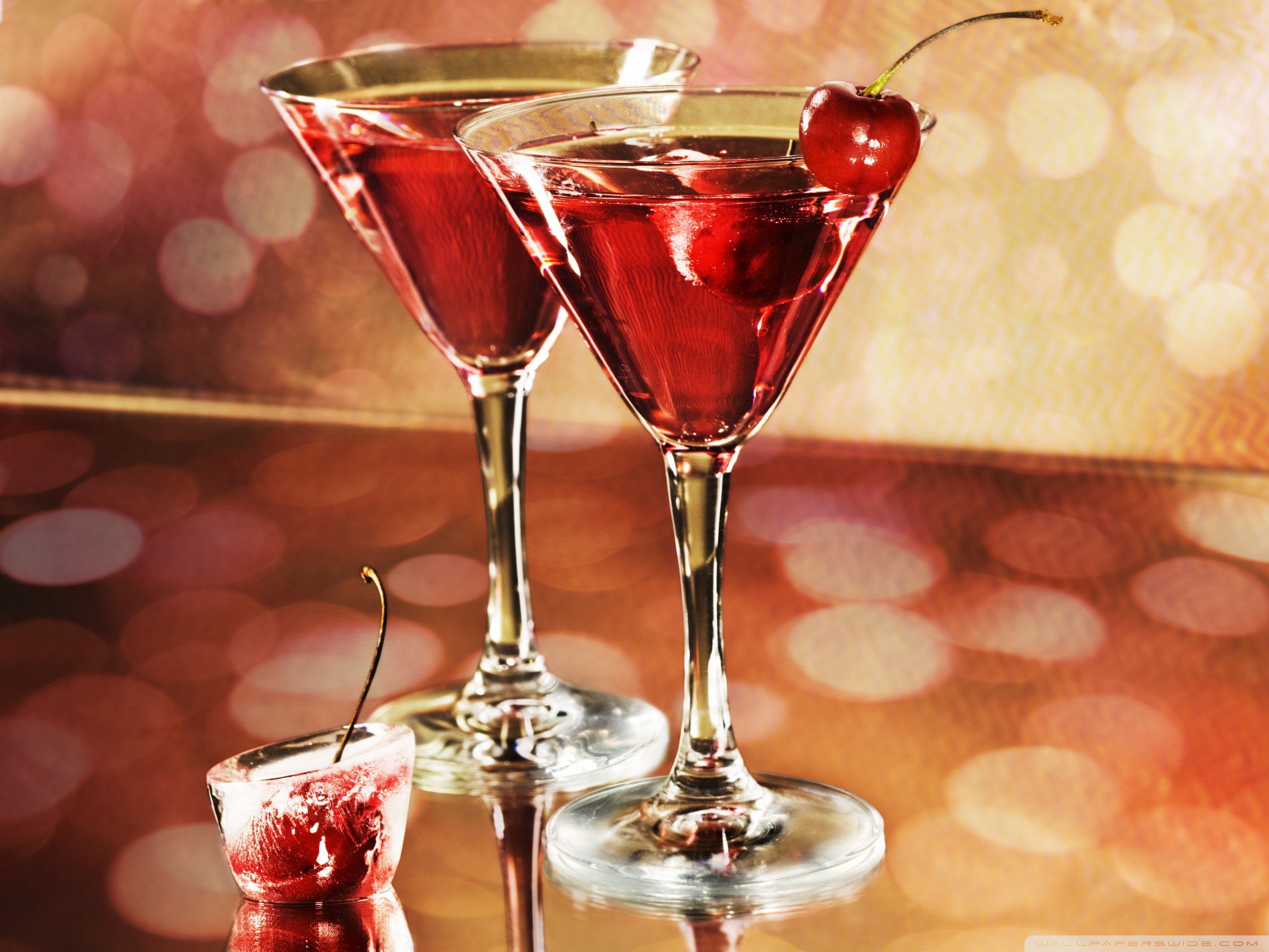 Cherry Cocktail - HD Wallpaper 
