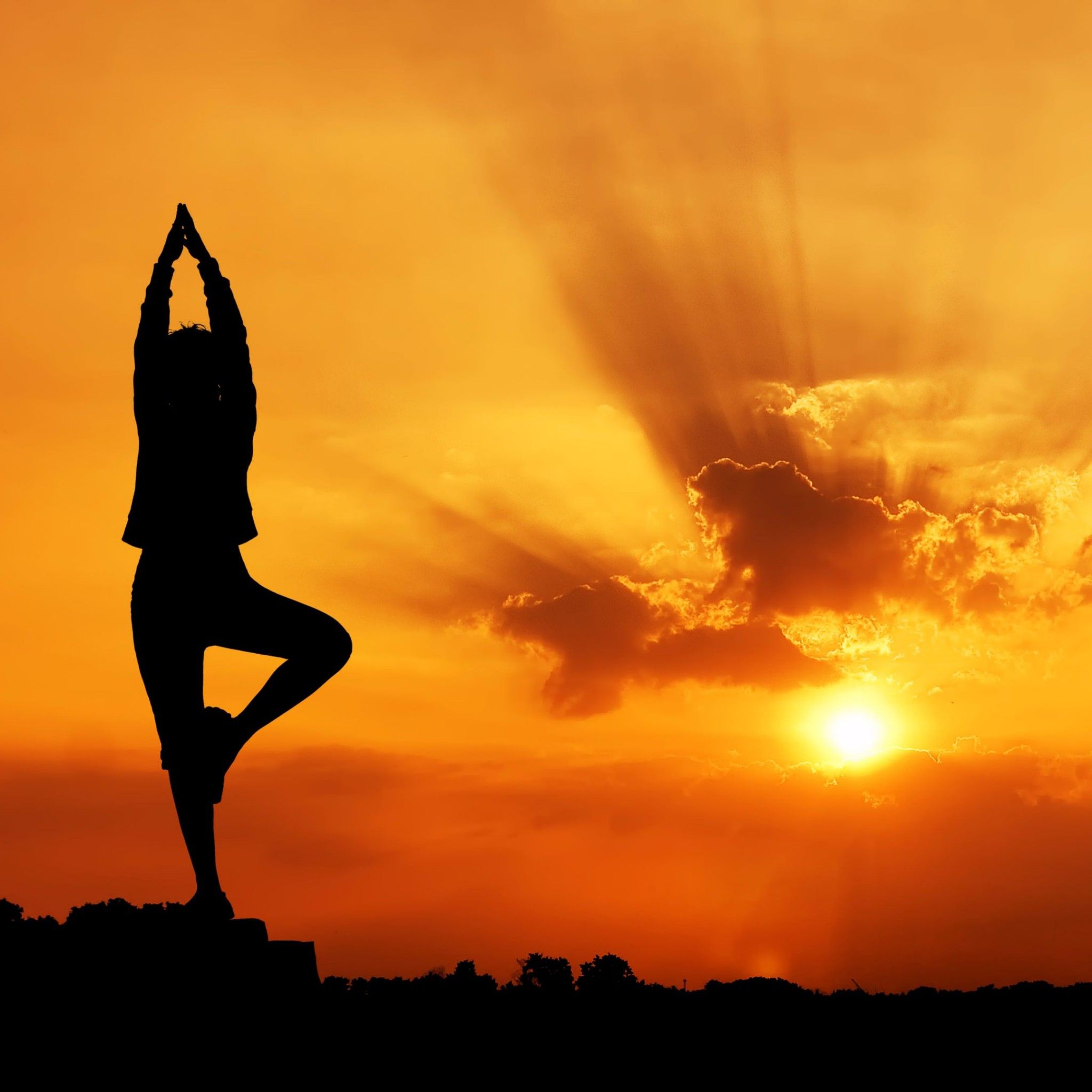 Yoga 4k Sunset Wallpapers - Yoga Backgrounds - HD Wallpaper 