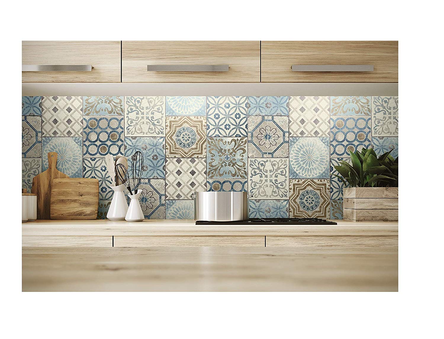 Peel And Stick Moroccan Floor Tile - HD Wallpaper 