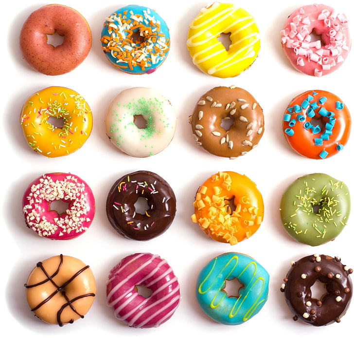 Assorted-flavor Doughnuts, Donut, Food, Sprinkles, - Keep Your Eye Upon The Donut And Not Upon The Hole - HD Wallpaper 