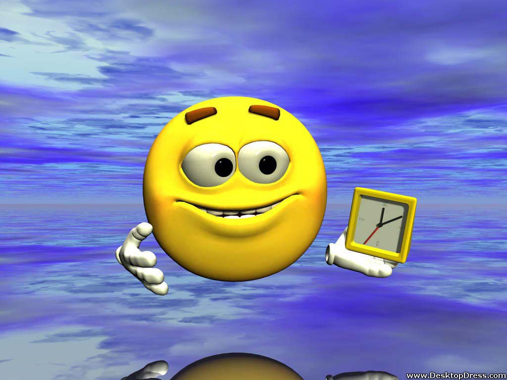 Smiley Clock - HD Wallpaper 