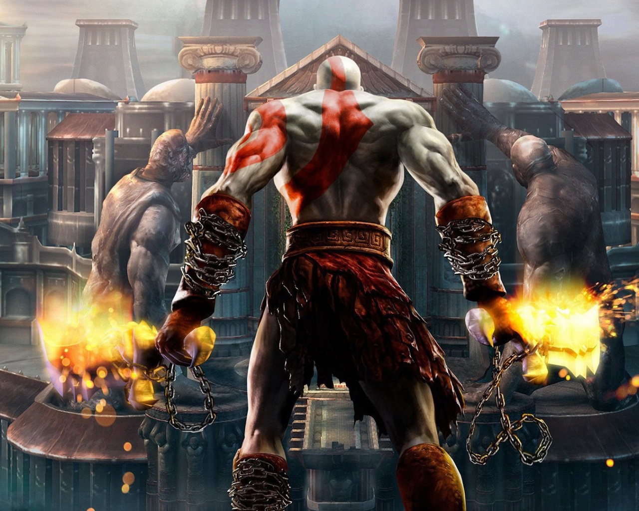 God Of War Back Side - HD Wallpaper 