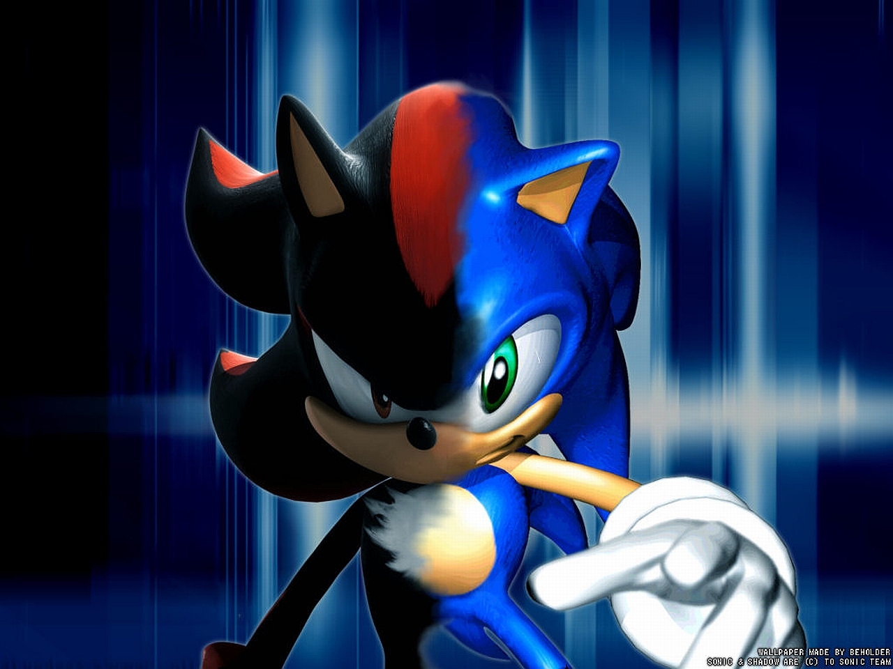 Half Sonic Half Shadow - HD Wallpaper 