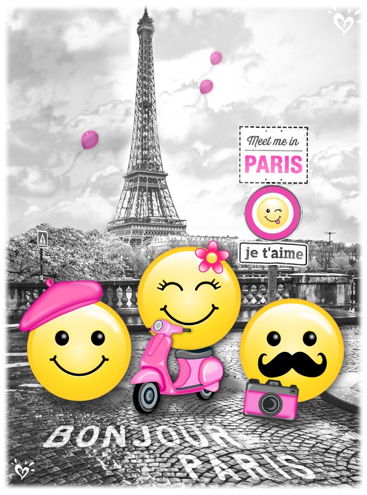 Paris Emoji - HD Wallpaper 