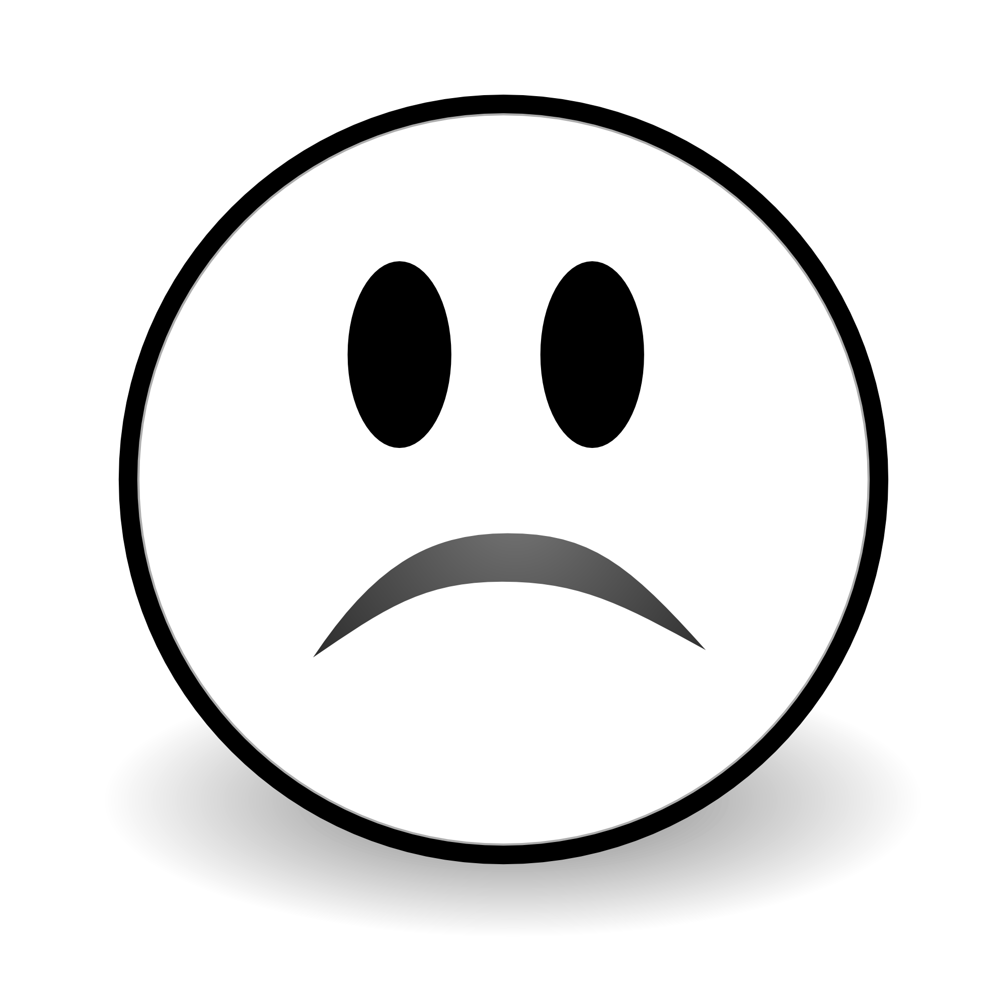 Smiley Sad Wallpaper Black - Black And White Clip Art Sad - HD Wallpaper 