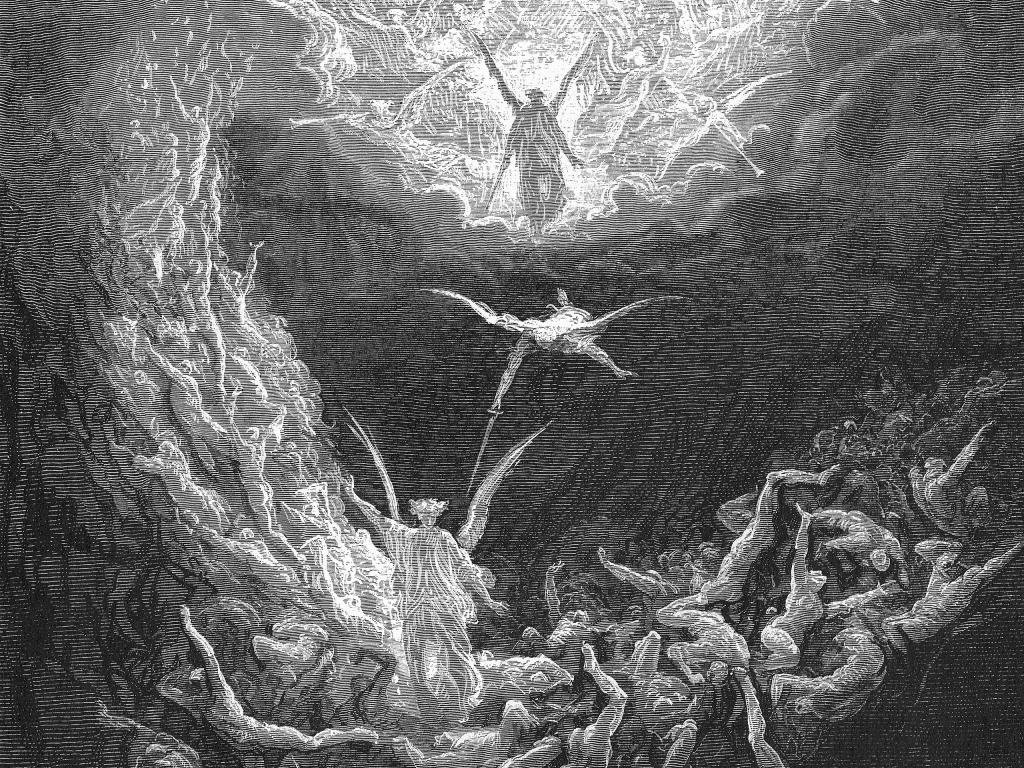 Download Hd Dark Computer Wallpaper Id - Gustave Dore Last Judgment - HD Wallpaper 