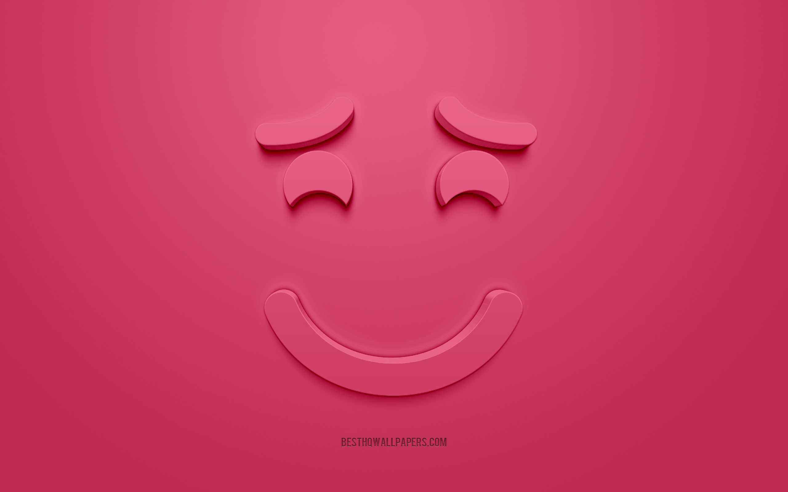 Smiling Emoticon With Raised Eyebrows, 3d Smiley, Shy - Smiley Face Smiley 3d - HD Wallpaper 