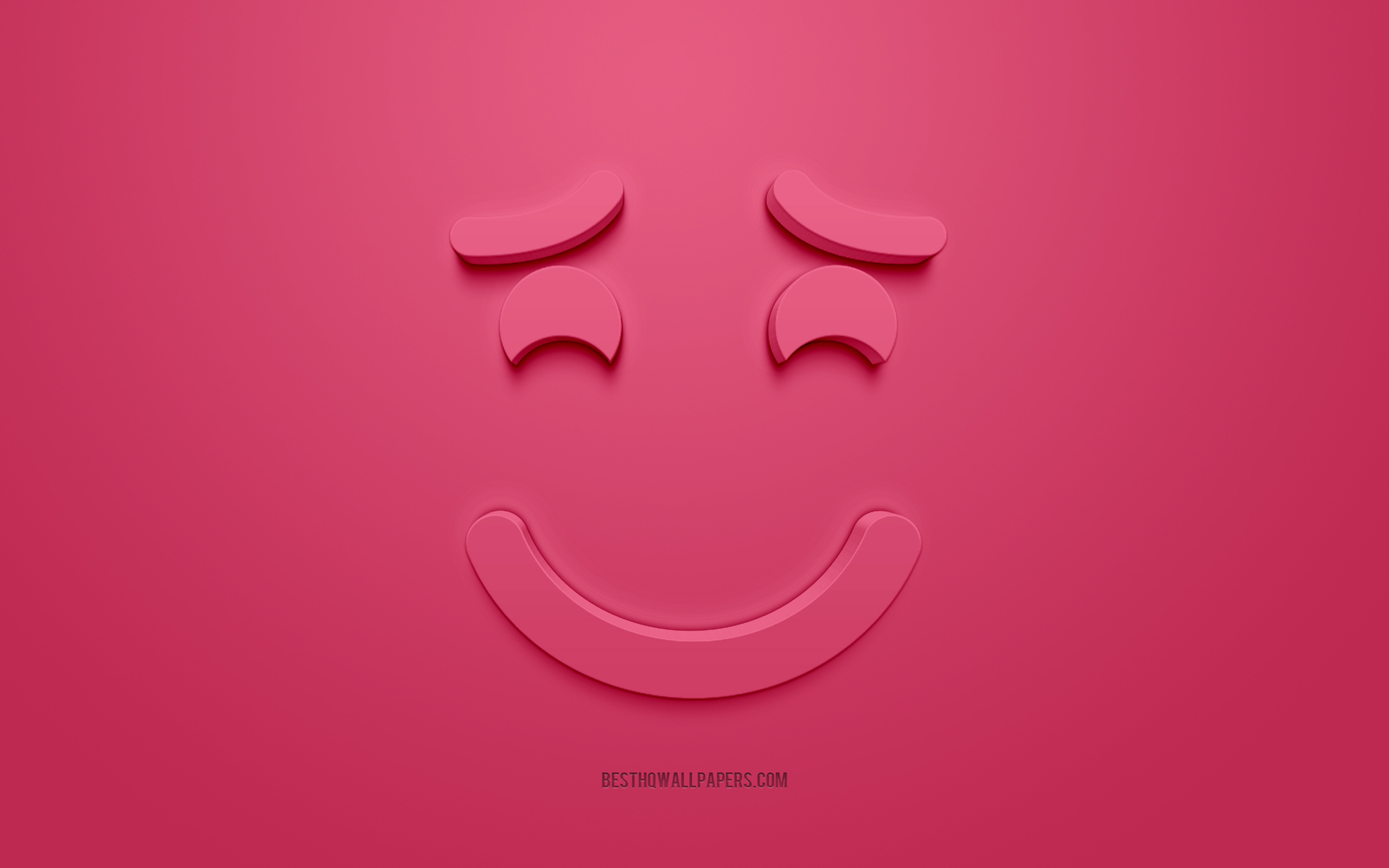 Smiling Emoticon With Raised Eyebrows, 3d Smiley, Shy - Smiley Face Smiley 3d - HD Wallpaper 