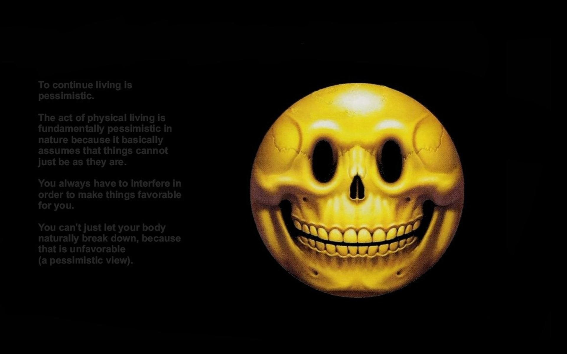 Scary Smiley Face 
 Data Src Widescreen Smiley Face - Smiley Skull - HD Wallpaper 