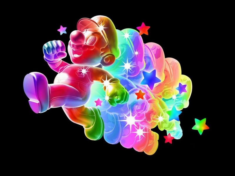 Mario Technicolor Hd Desktop Wallpaper - Super Mario Rainbow Mario - HD Wallpaper 