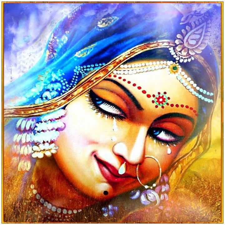 Painting Whatsapp Dp Wallpaper Shri Love Radha Beautiful - HD Wallpaper 