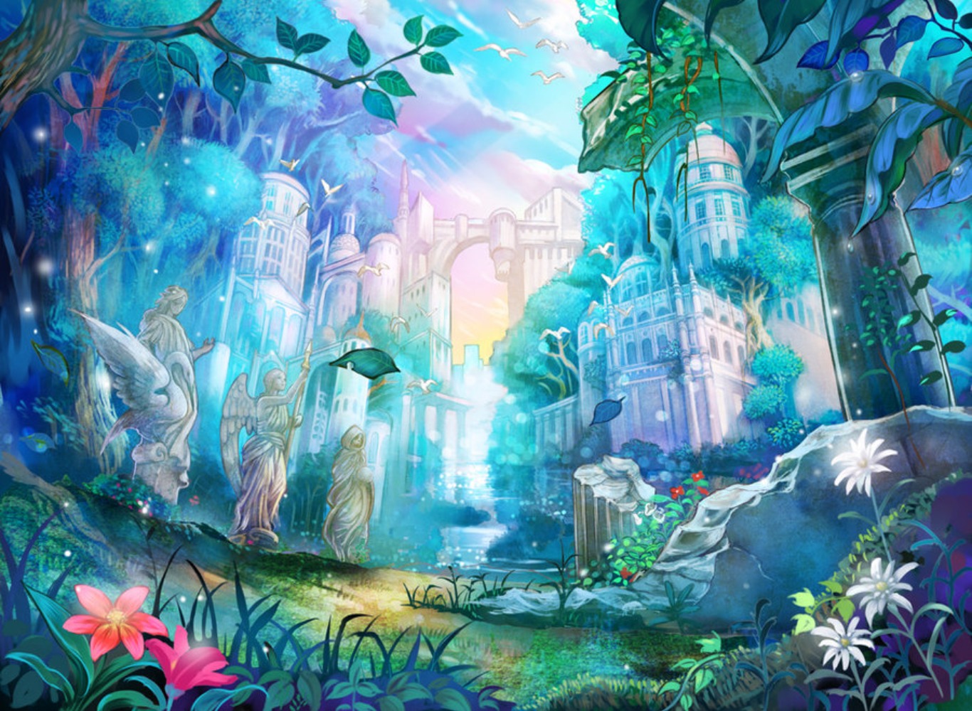 Hd Surrealism Wallpapers Artworks Background Art Cool - Fantasy Kingdom Painting Art - HD Wallpaper 