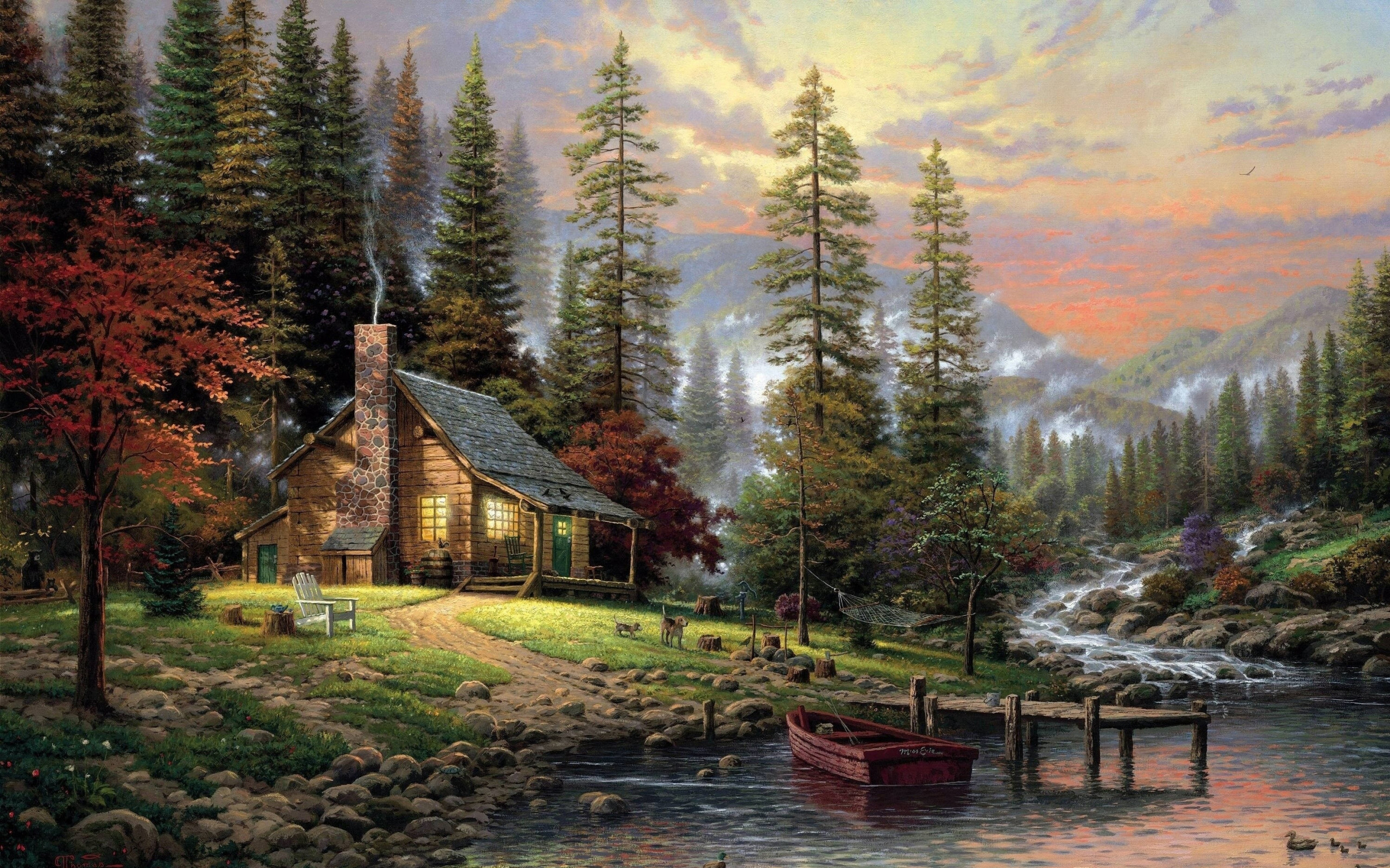 Nature Paintings Wallpaper - HD Wallpaper 