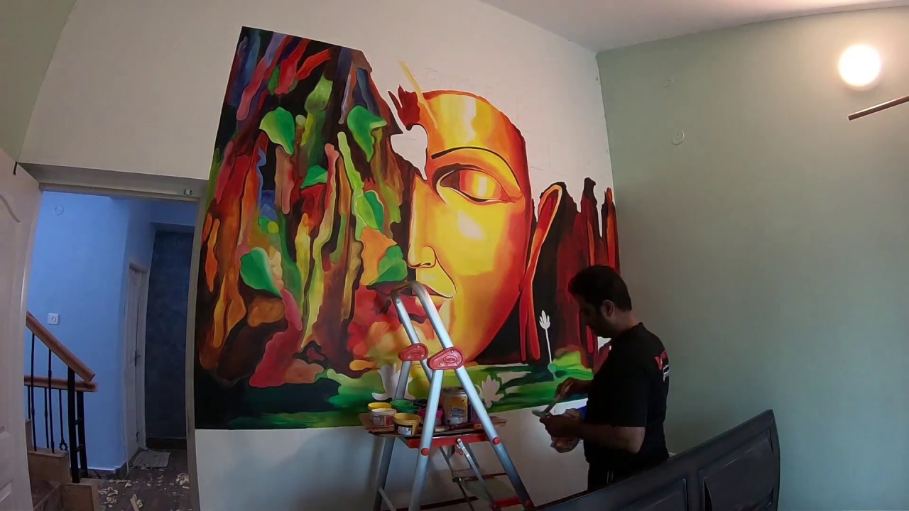 Buddha Painting Hd - HD Wallpaper 