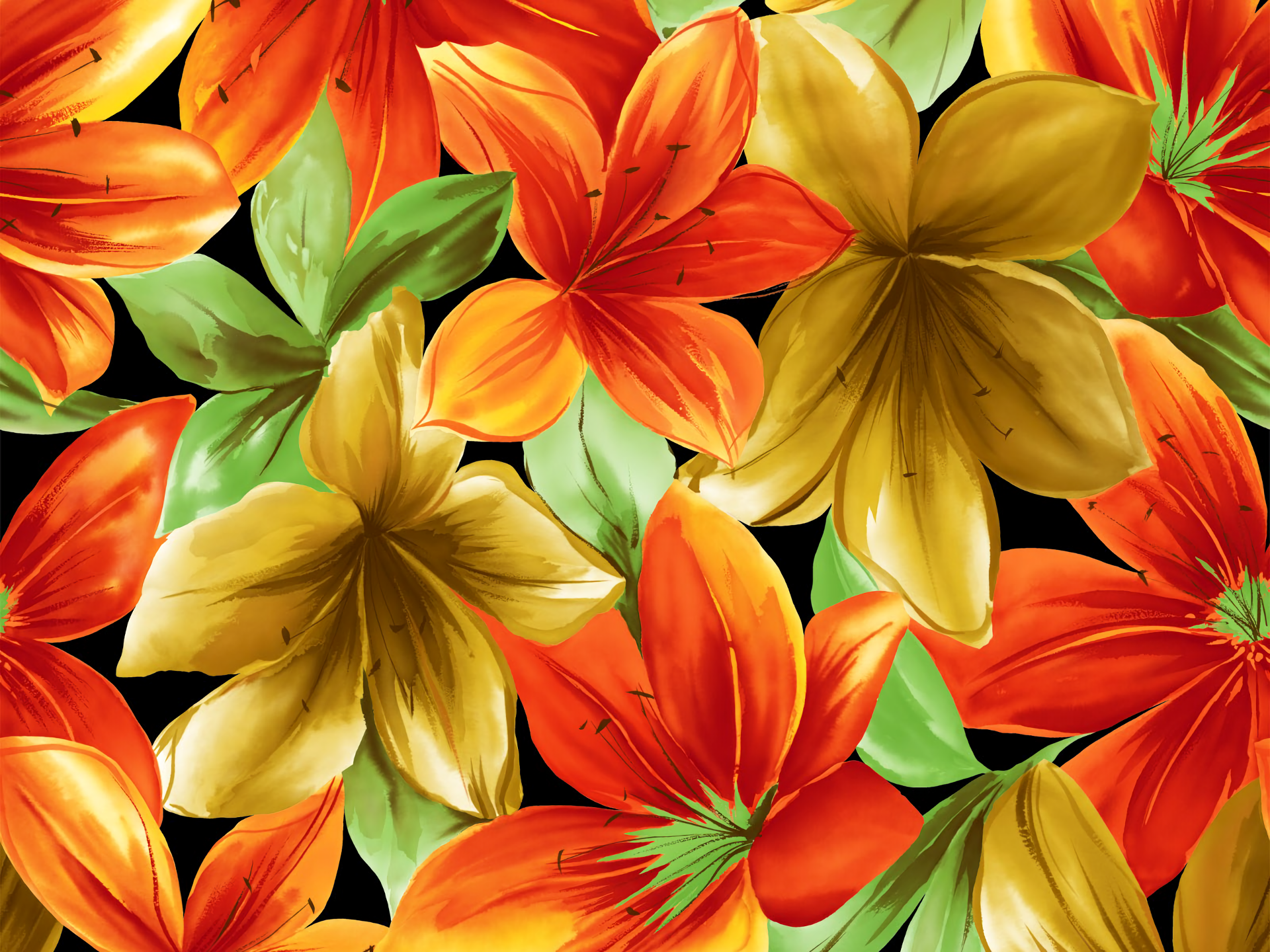 Art Flower Painting - HD Wallpaper 