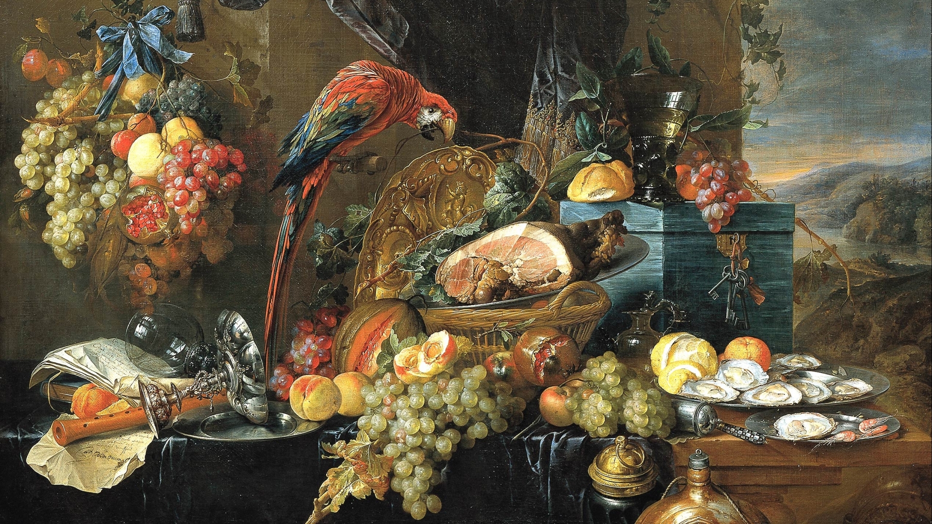 Renaissance Food Paintings - HD Wallpaper 