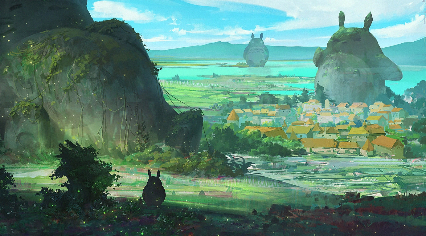 Statue Anime Painting - HD Wallpaper 