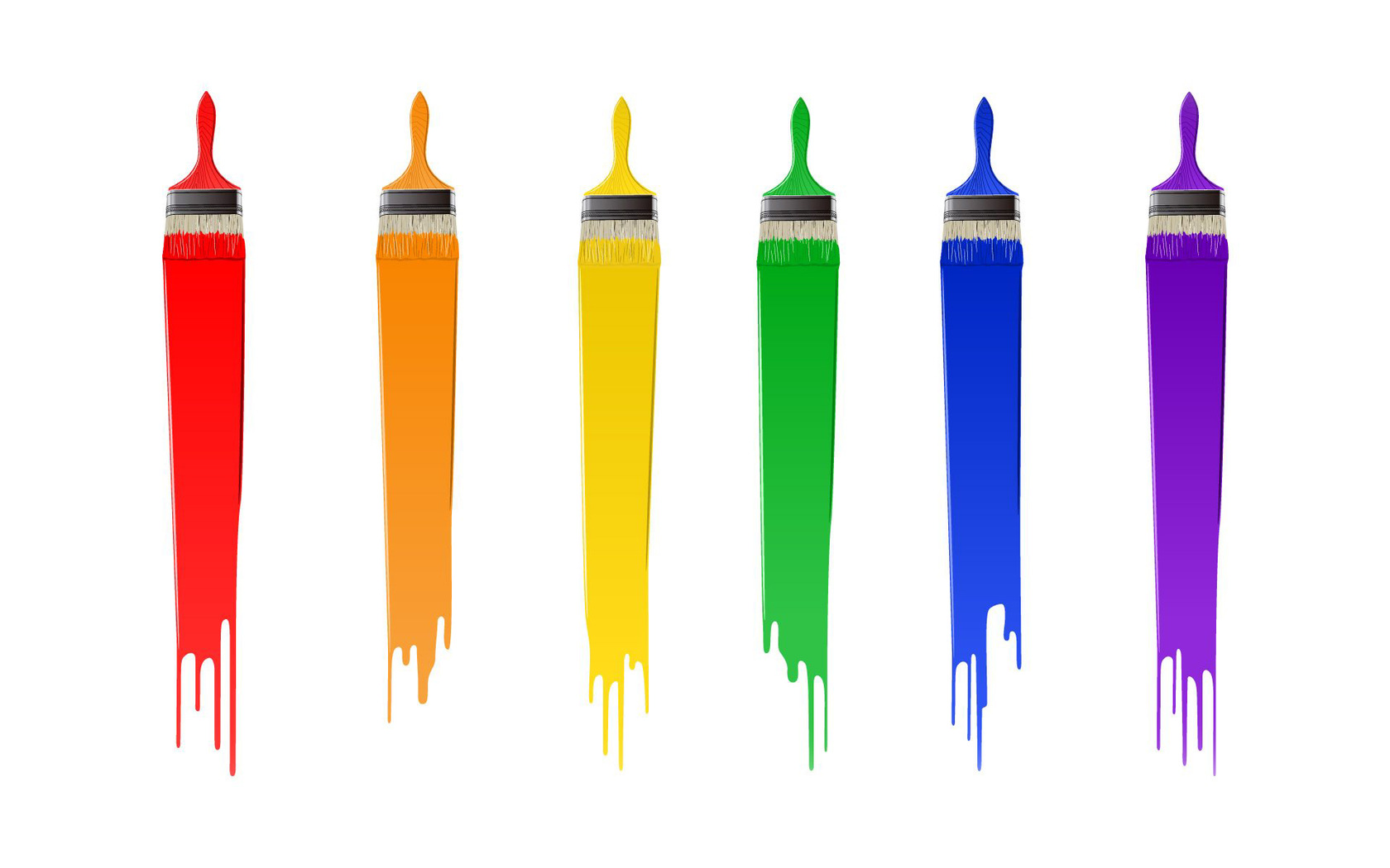 Colorful Paint Brushes Wallpaper - Colourful Paint Brushes - HD Wallpaper 