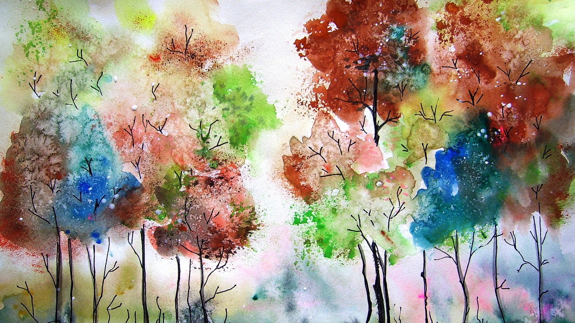 Desktop Wallpaper Watercolor Background - HD Wallpaper 