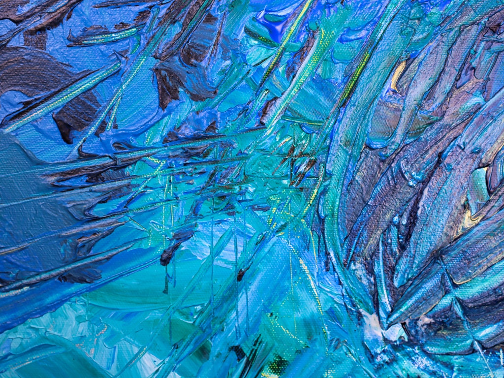 Blue Abstract Painting - Background Abstract Painting Hd - HD Wallpaper 