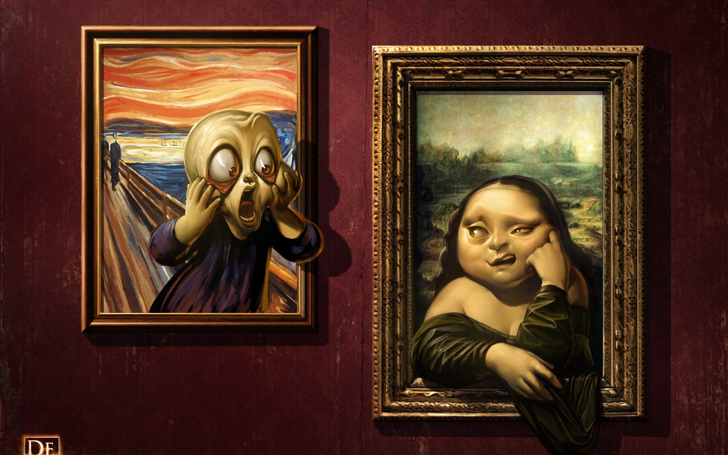 Mona Lisa Fun Art - HD Wallpaper 