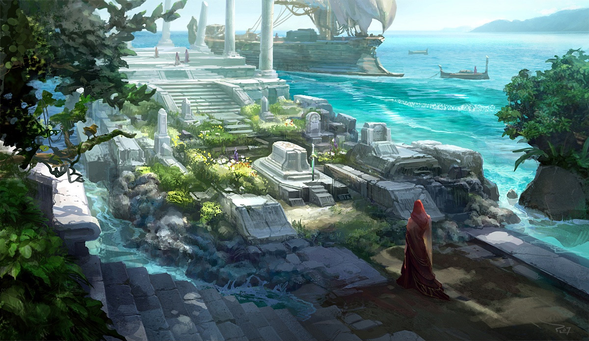 Fantasy Art Landscape - HD Wallpaper 