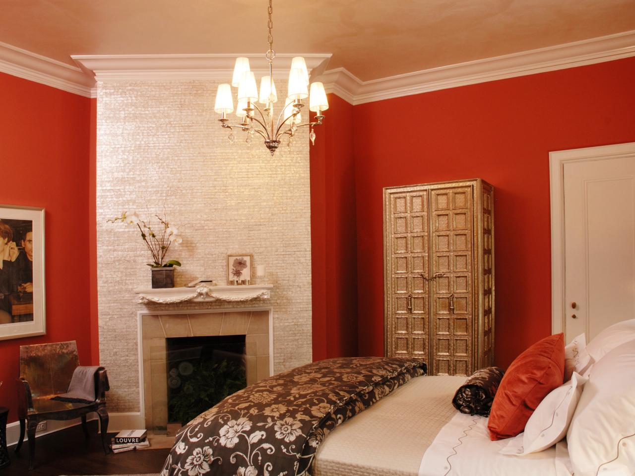 Dp Marlaina Teich Modern Orange Bedroom - Best Colour For Room - HD Wallpaper 