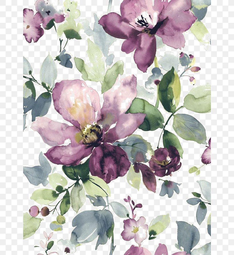 Watercolor Painting Watercolour Flowers Floral Design - 820x895 Wallpaper -  