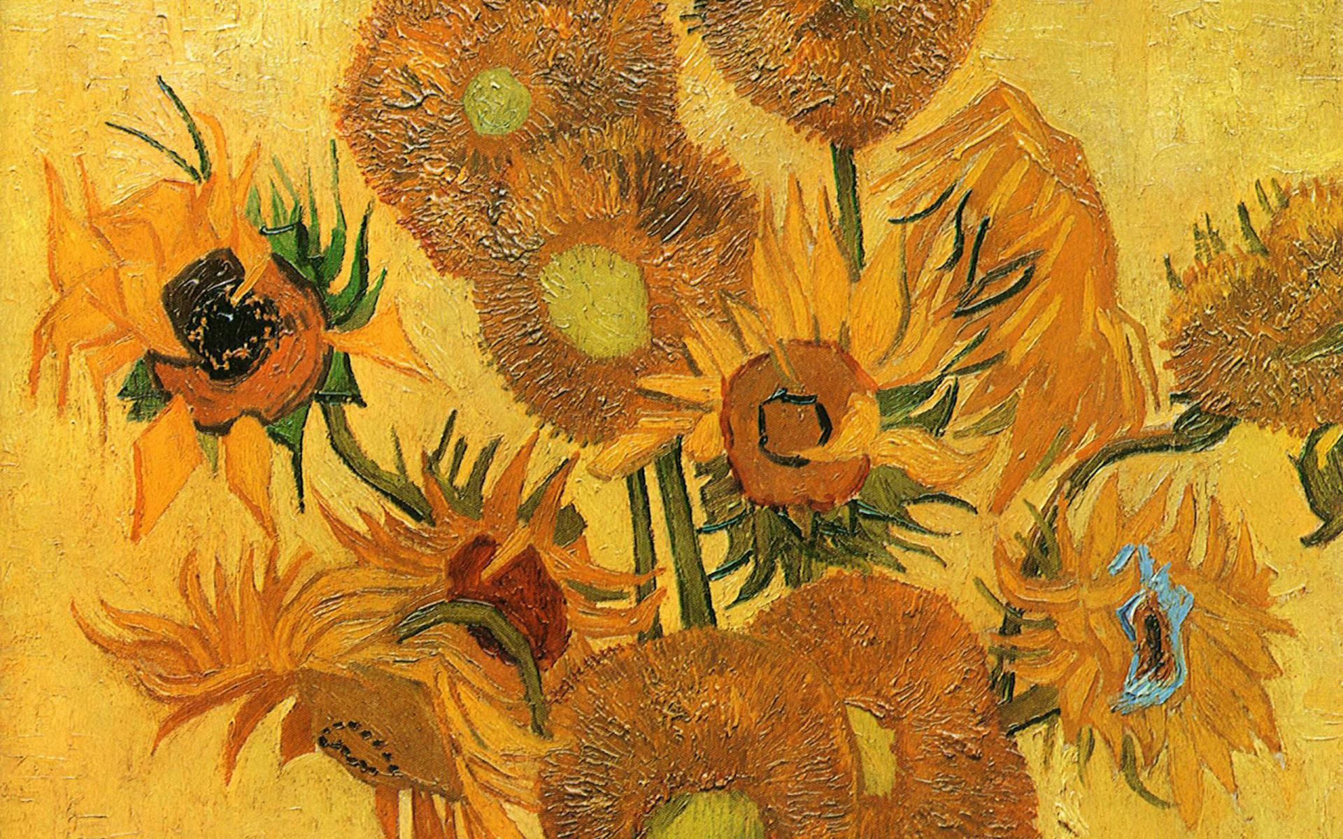 Drawn, Paintings, Famous, Painting, Of, Vincent, Van, - Sunflowers Van Gogh - HD Wallpaper 