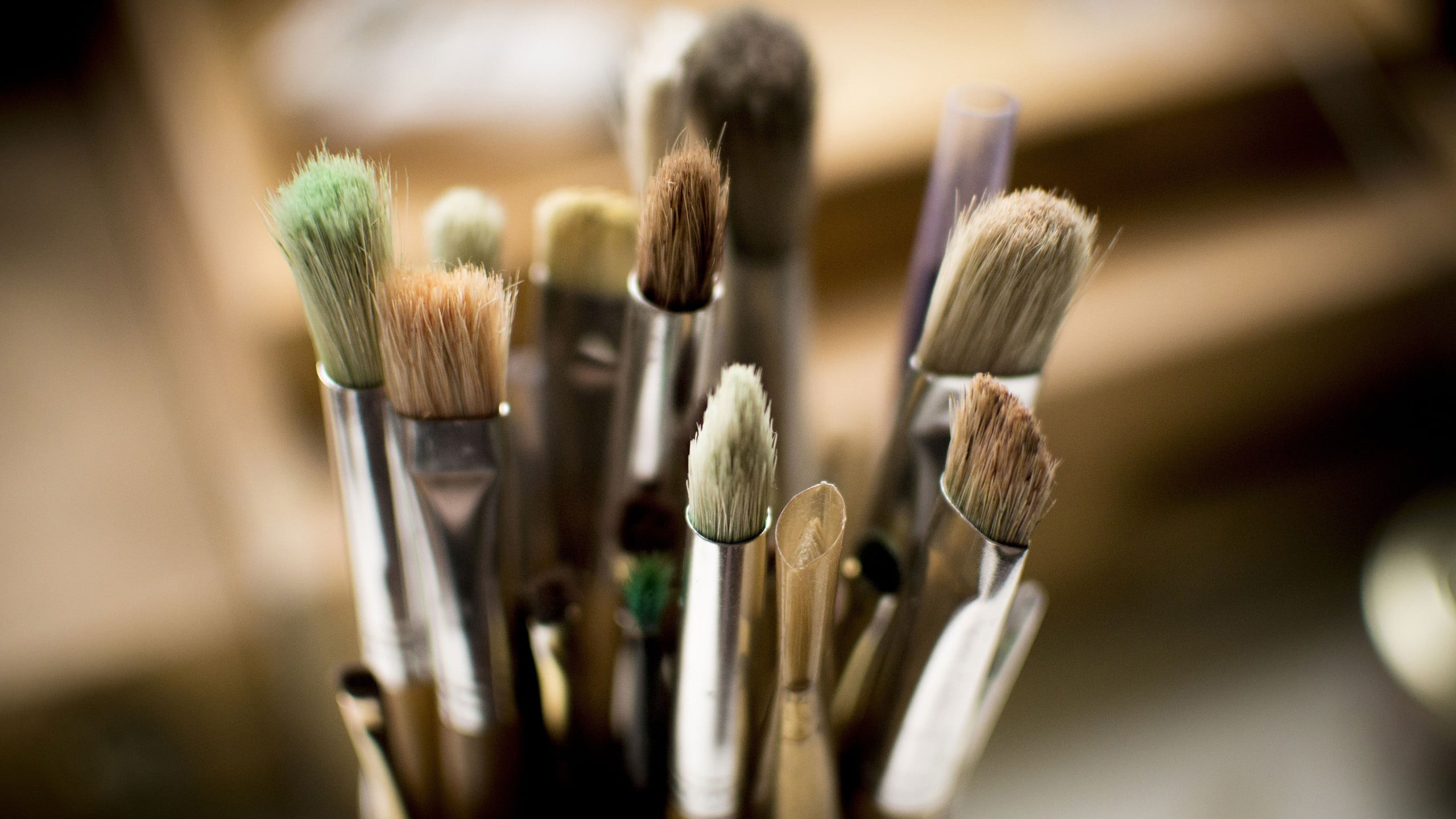 Depth Of Field Paint Brushes - HD Wallpaper 