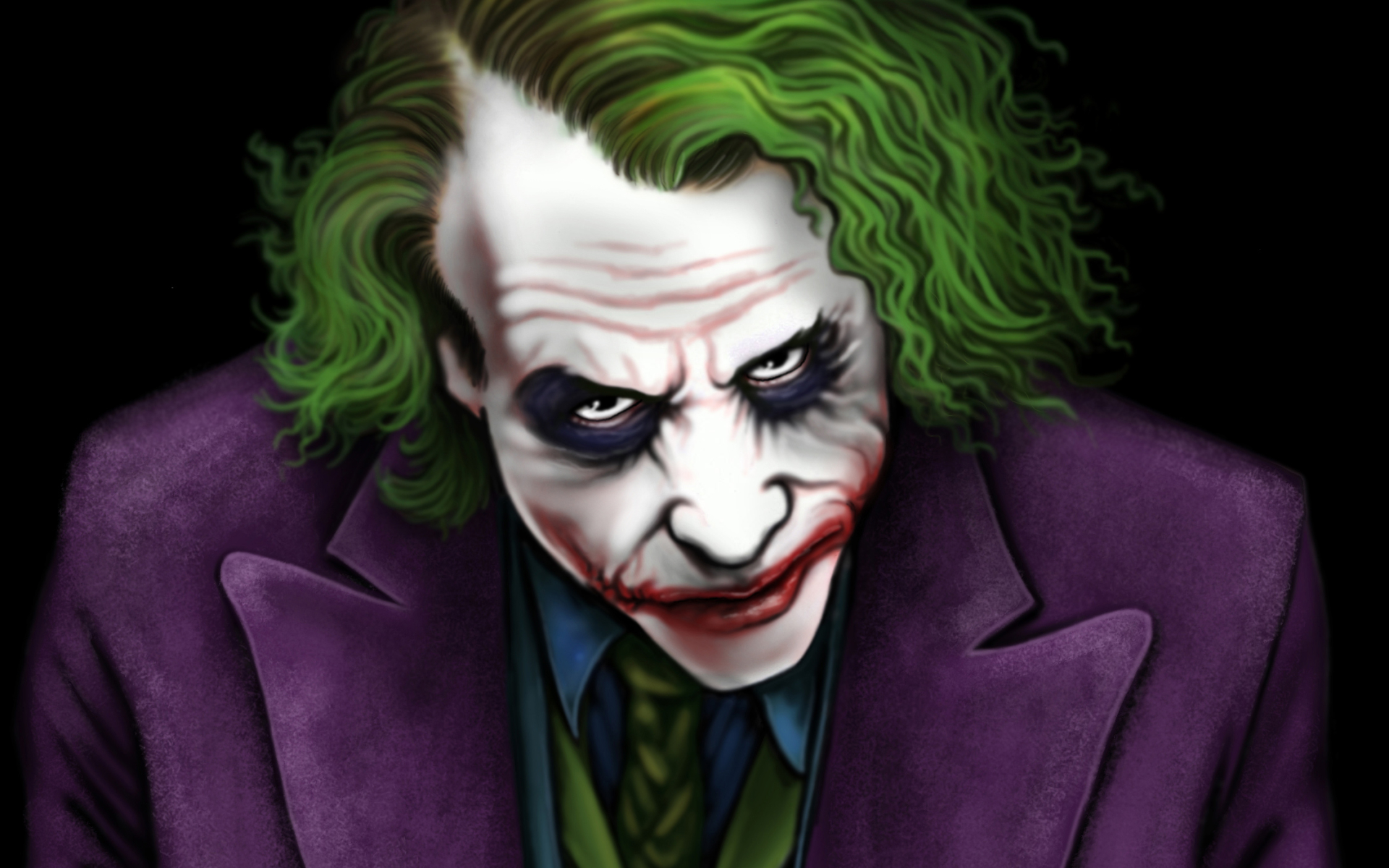 Wallpaper Of Heath Ledger, Joker, Painting, Art, The - Background Joker - HD Wallpaper 