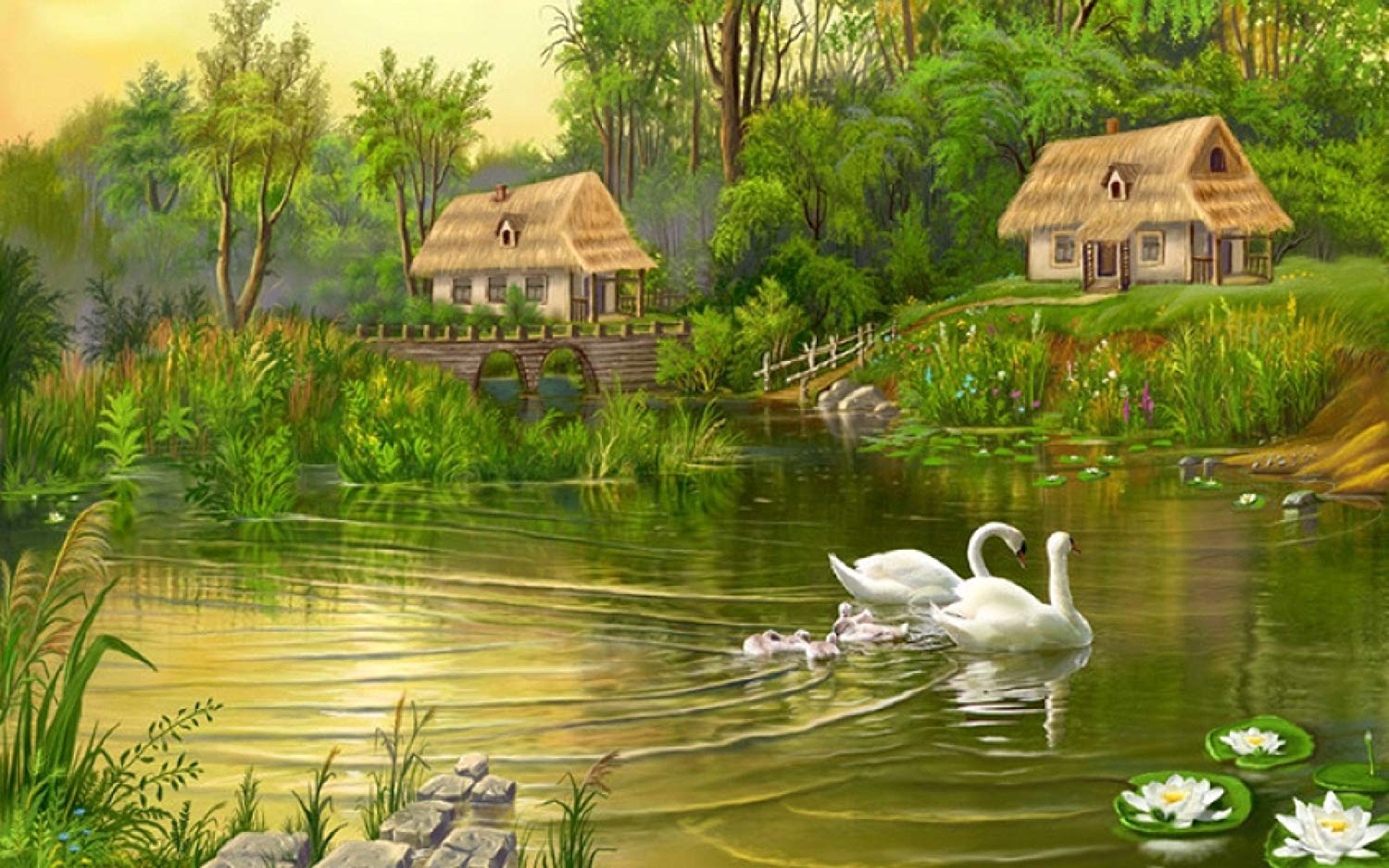 Hd Nature Digital Painting Art Wallpaper - Natural Painting Images Hd - HD Wallpaper 