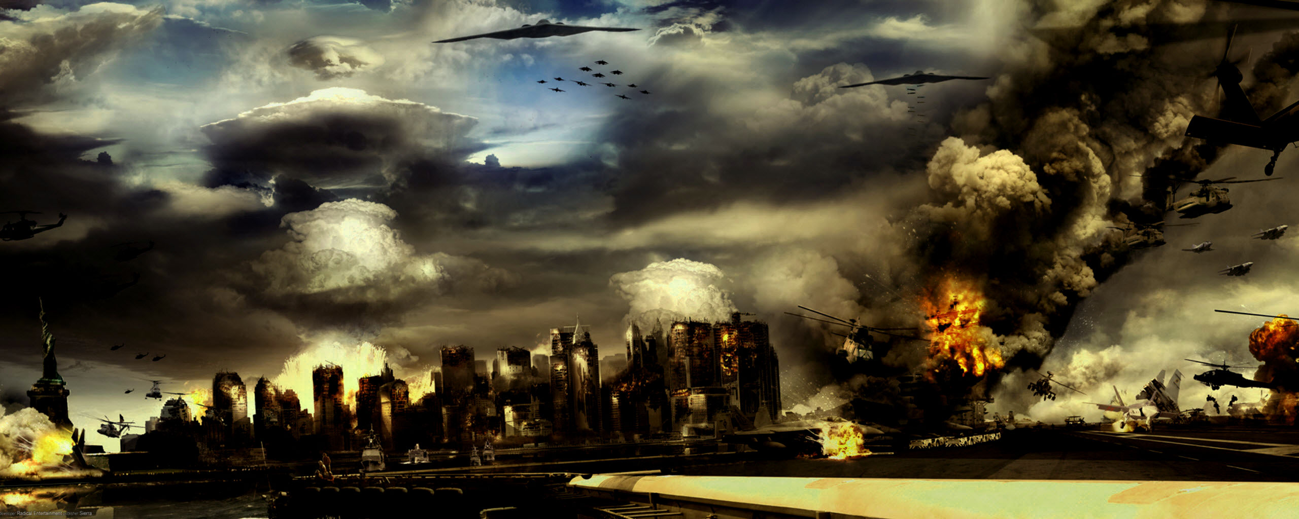 Dual Monitor Wallpaper Apocalypse - HD Wallpaper 