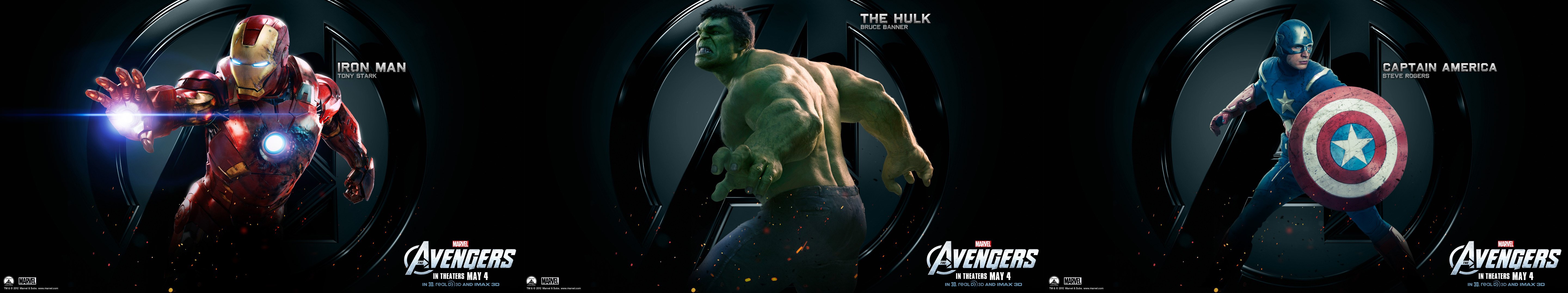 Marvel Background Three Monitor - HD Wallpaper 