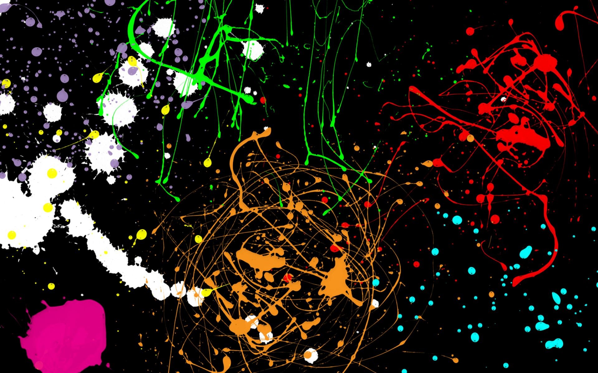 1920x1200, Paint Splatter Colorful Rainbow Pretty - Colorful Paint Splatter Hd - HD Wallpaper 