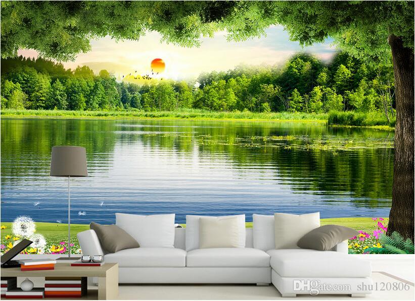 3d Lake Painting - HD Wallpaper 