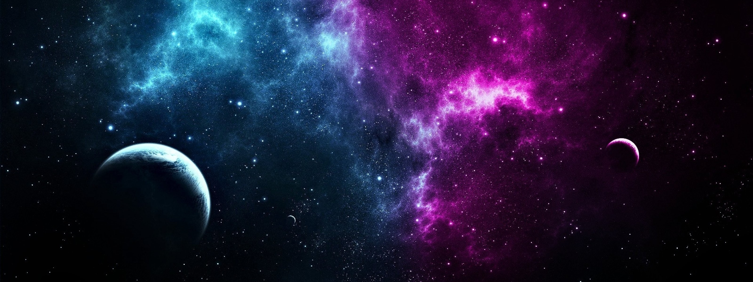 Stars, Widescreen, Dual, Space Stock Images,tablet - Blue Purple Background Galaxy - HD Wallpaper 