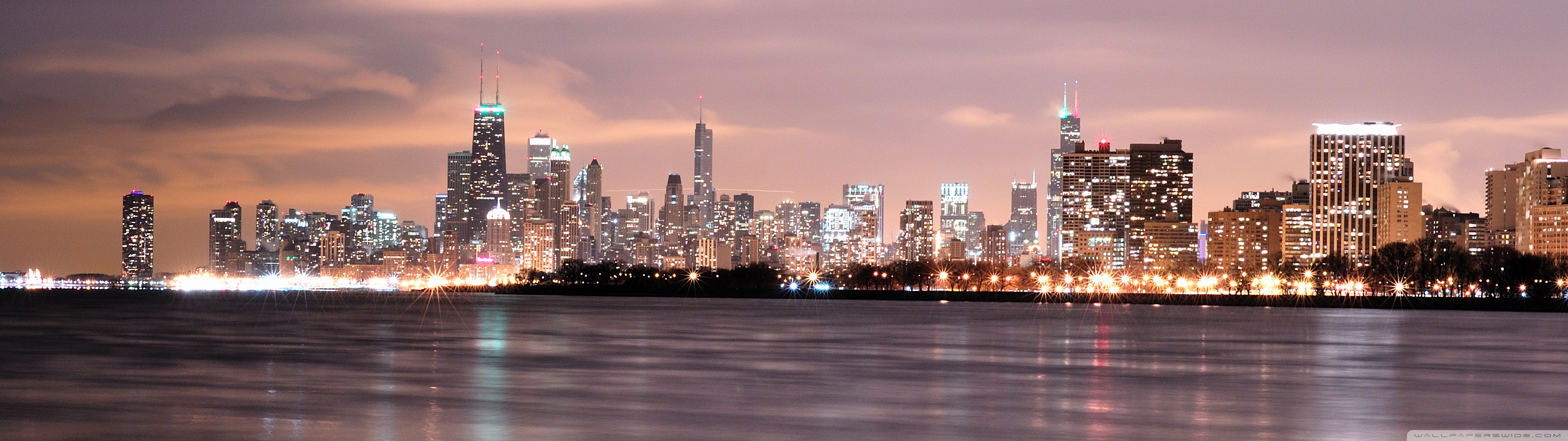 Chicago Skyline Hd Desktop Wallpaper High Definition - Chicago Skyline Desktop - HD Wallpaper 