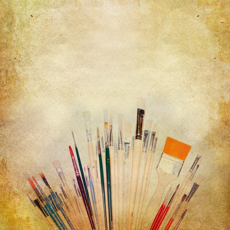 Paint Brush Wallpaper - Vintage Paint Brush Background - HD Wallpaper 